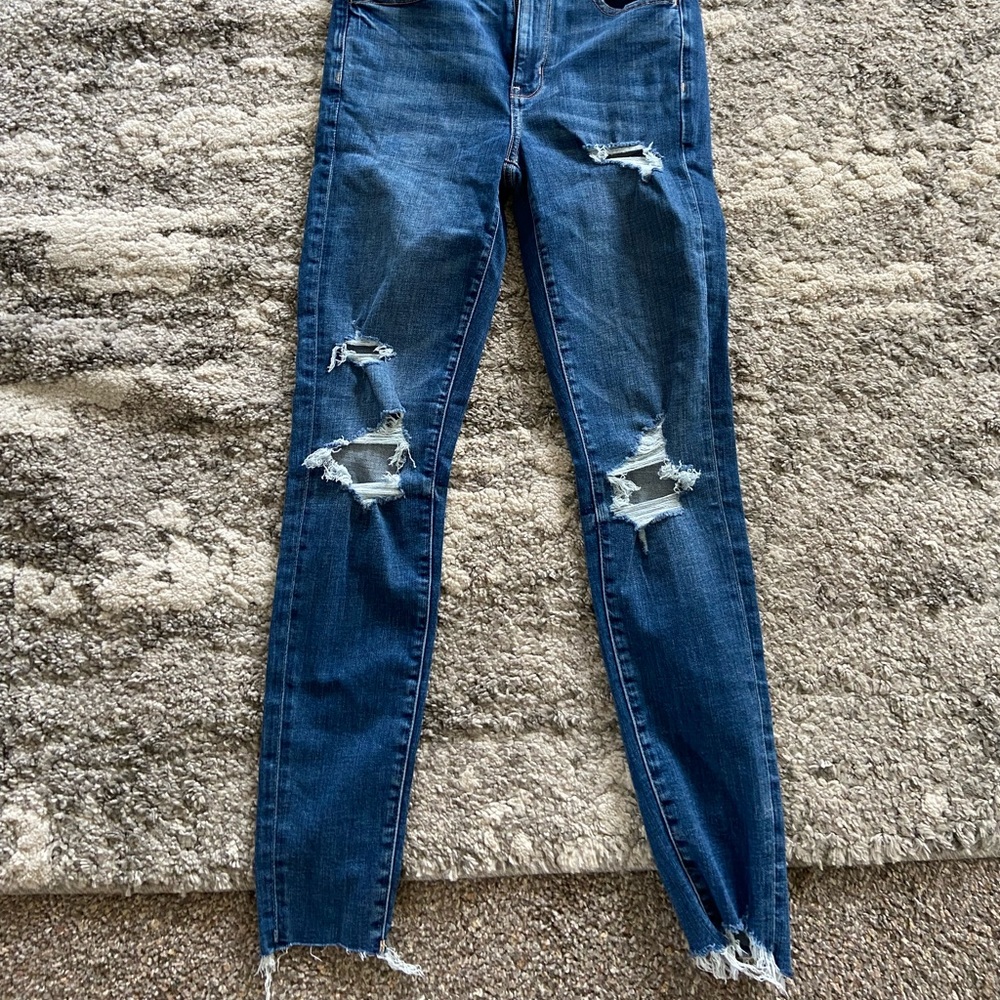 American eagle size 6 super stretch super high rise jeggings